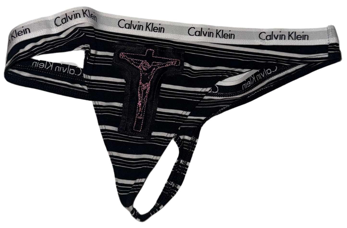 Jesus Christ on a cross thong M