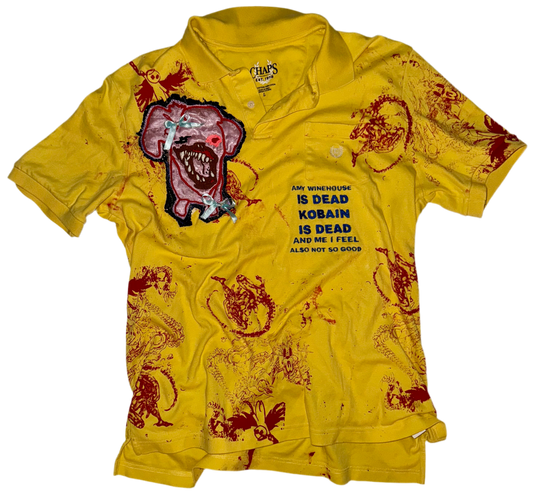 Amy winehouse is dead mugzy emotown polo t shjrt L