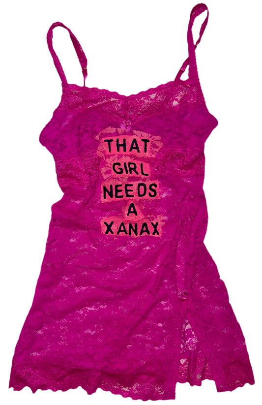That girl needs a Xanax sheer lace dress S