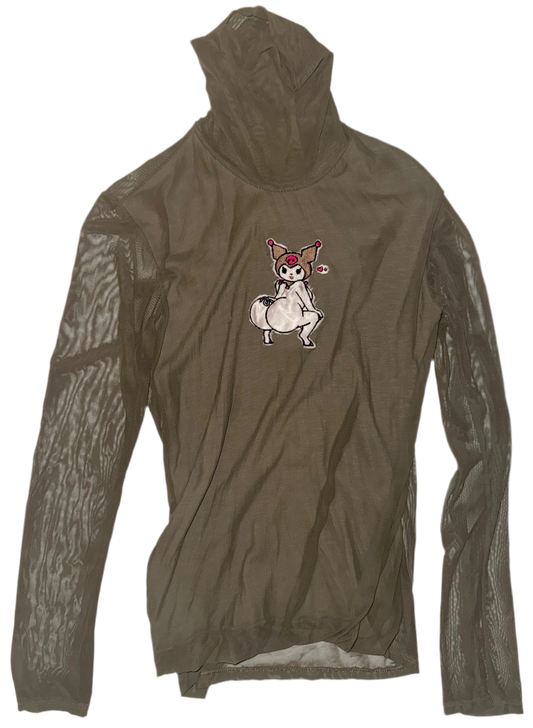 Big booty Kuromi sheer sleeve turtle neck M