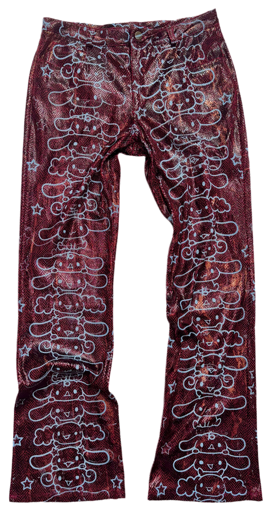 Cinnamavirus shiny snake skin pants 11
