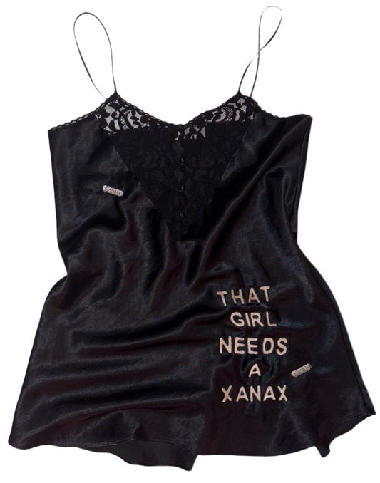 That girl needs a Xanax silky dress  M