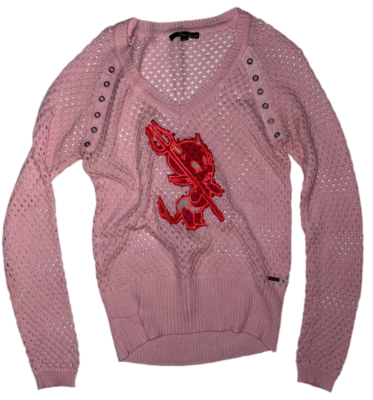 Lil devil crochet sweater S