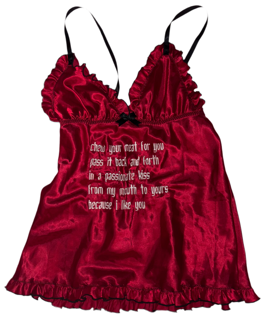 Chew your food back and forth silky tank S