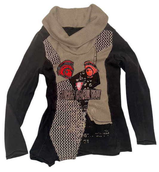 I want to kill you patchwork top S