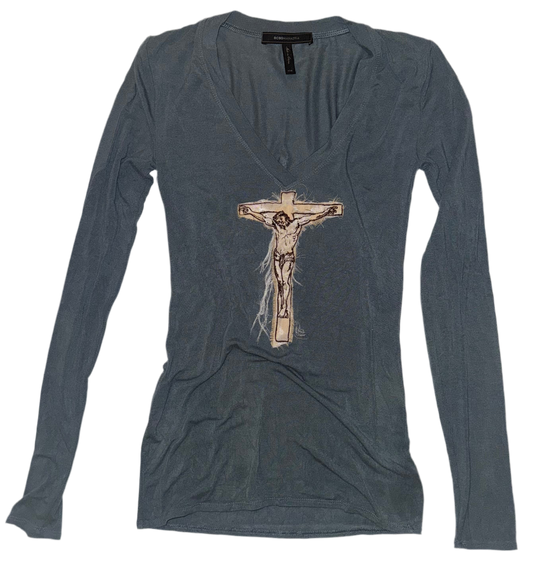 Jesus Christ on a cross top XXS
