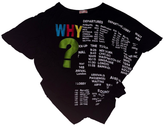 WHY? flight schedule bat wing top XL