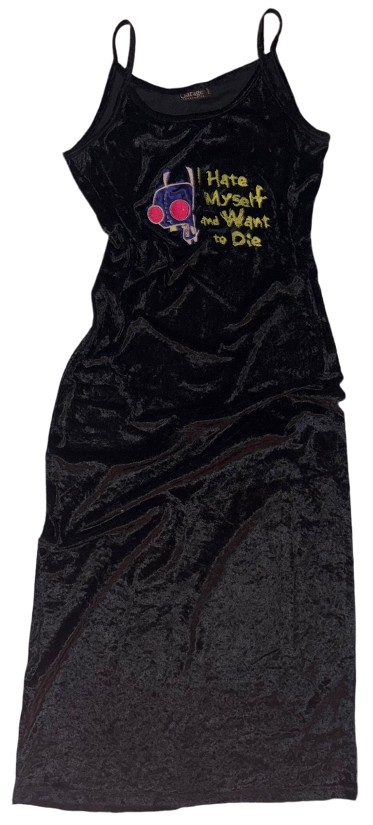 I hate myself and I want to die velvet dress M
