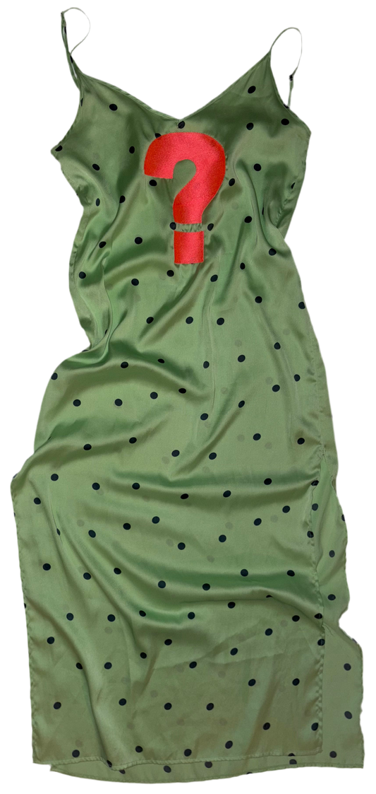 ? Mintie poka dot silky dress S