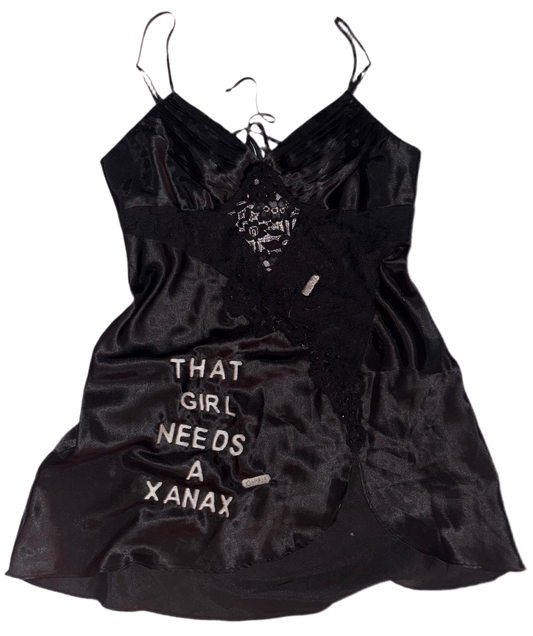 That girl needs a Xanax silky dress  M