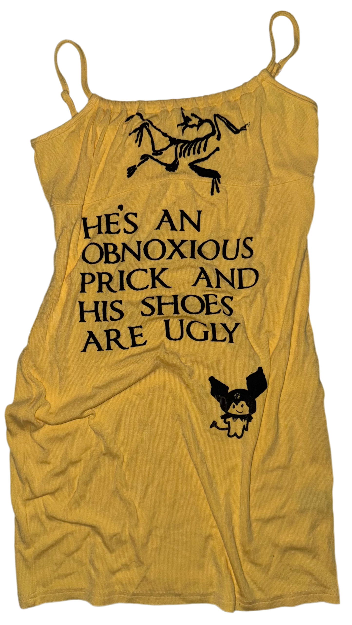 He’s an obnoxious prick dress S
