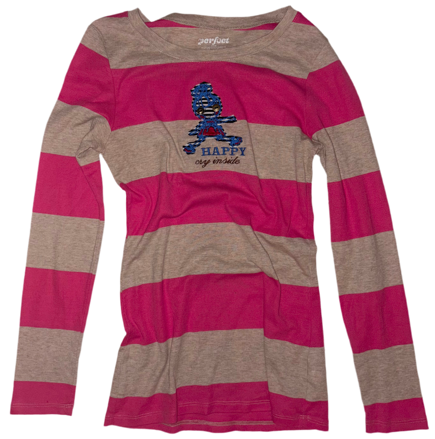 Happy , cry inside long sleeve top S