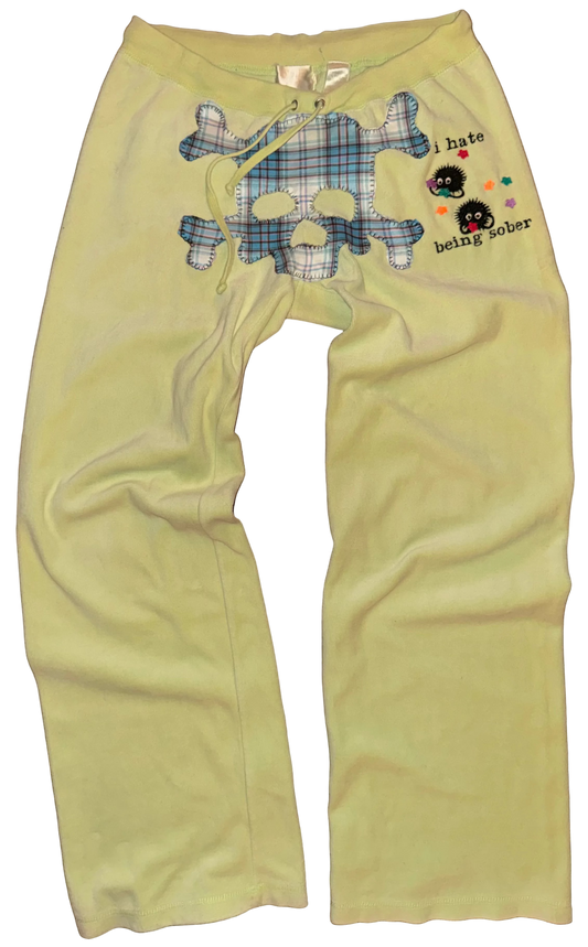 I hate being sober plush pants M