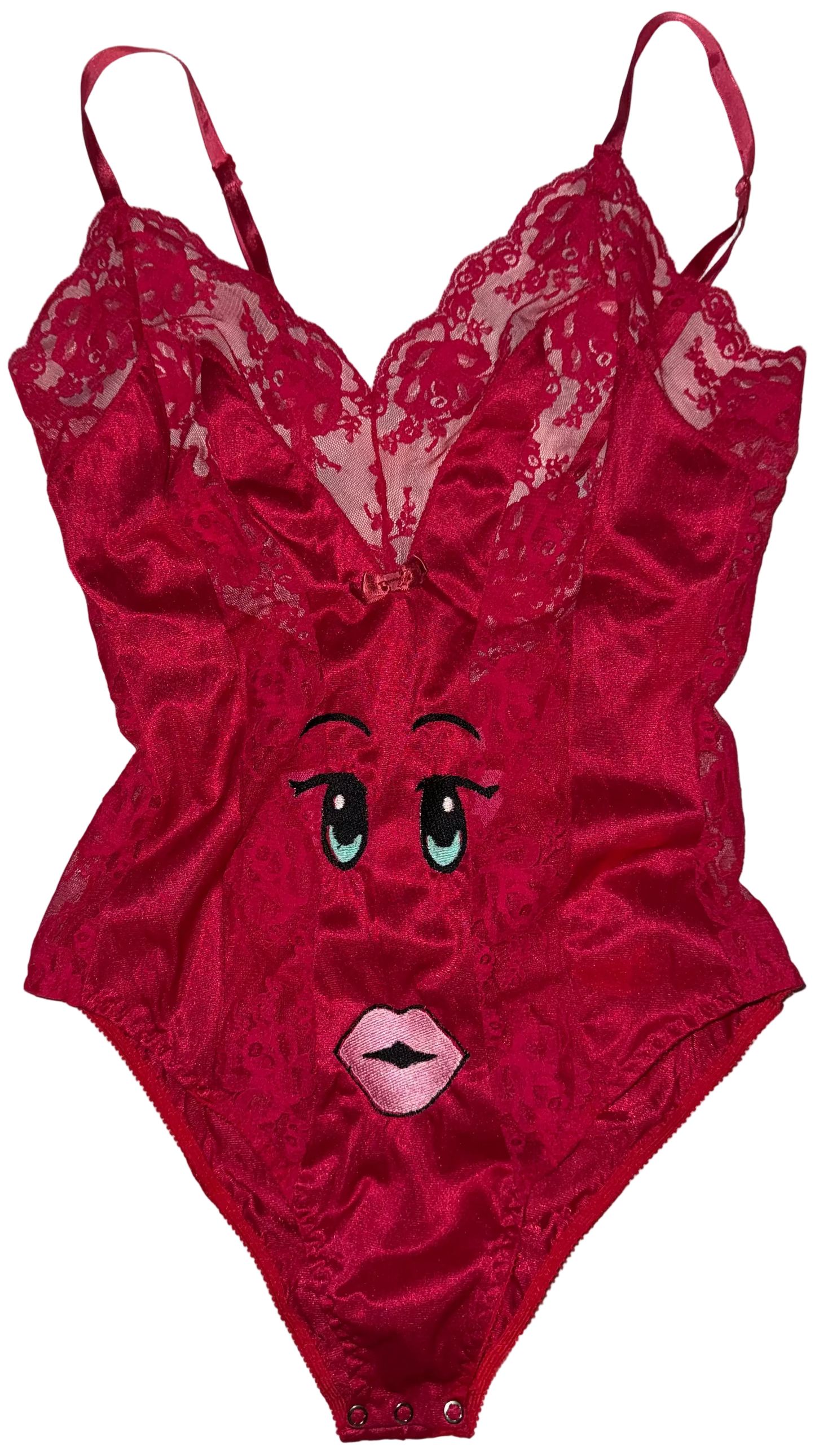 Nitty lace sheer onesie M