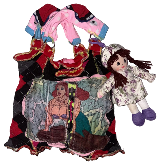 Muscular mermaid Reversible sock purse