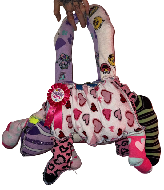 Sock animal purse