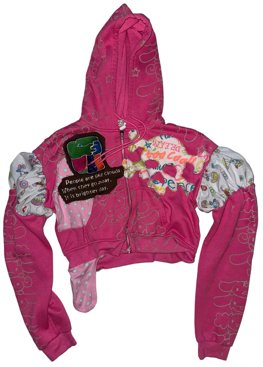 People are like clouds cropped hoodie M