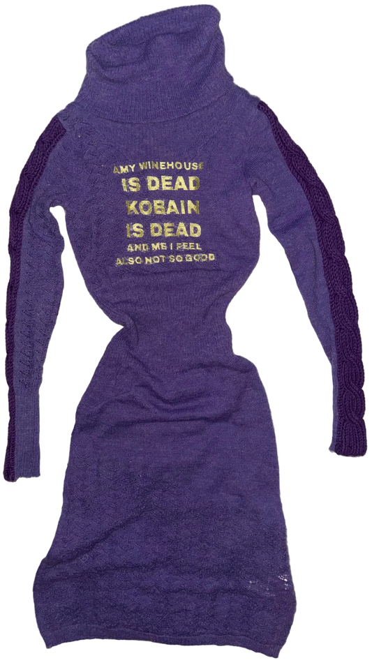 Amy winehouse is dead knit dress XS
