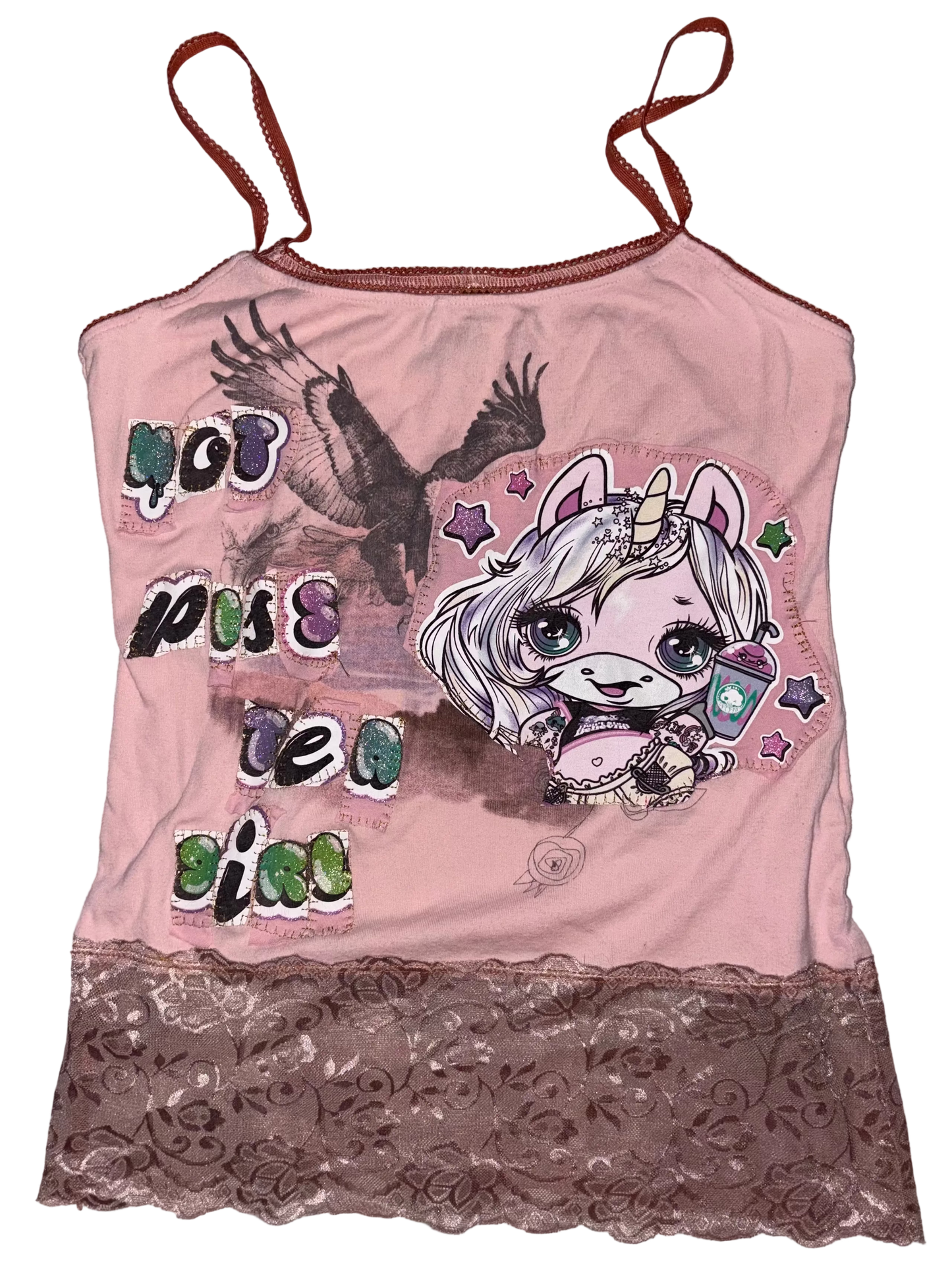 Hot piss tea girl word tank M