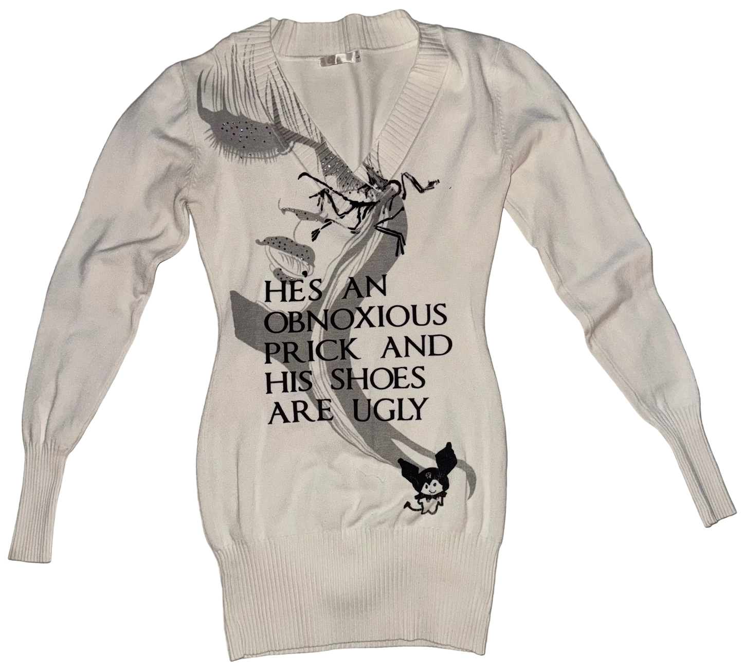 He’s an obnoxious prick sweater dress S