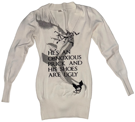 He’s an obnoxious prick sweater dress S