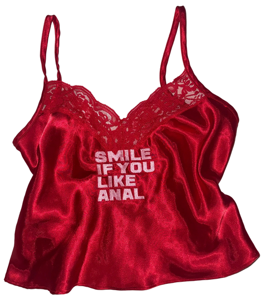 Smile if u like anal silky tank S