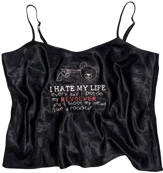 I hate my life silky tank L