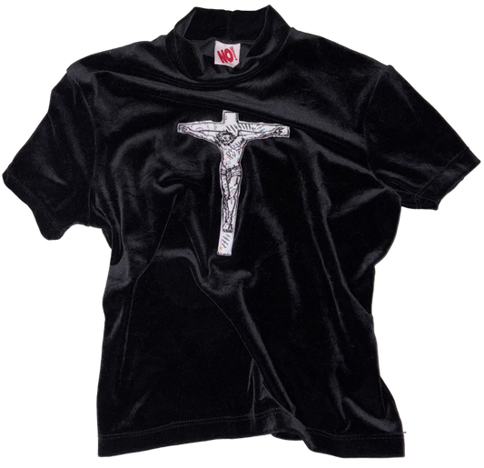 Jesus Christ on a cross plush top M
