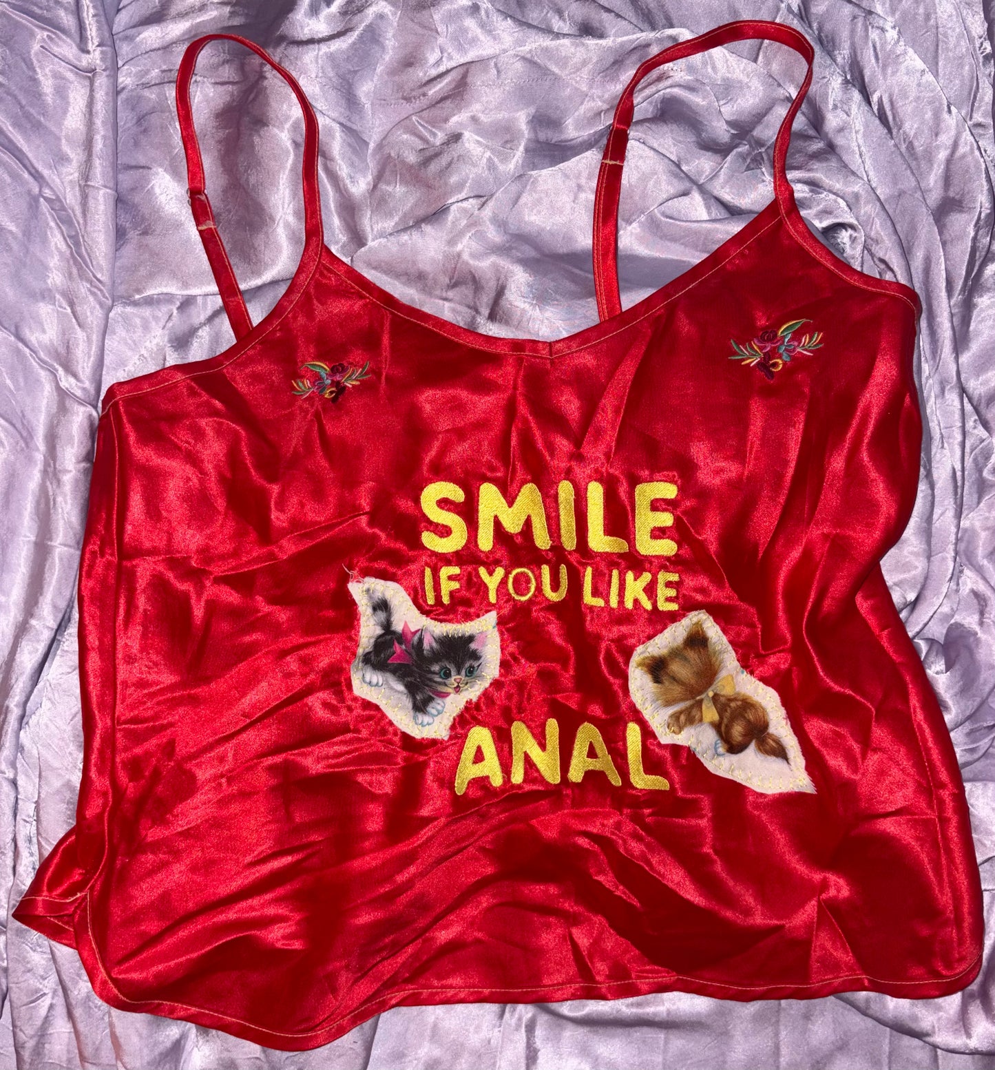 Smile if you like anal silky tank M