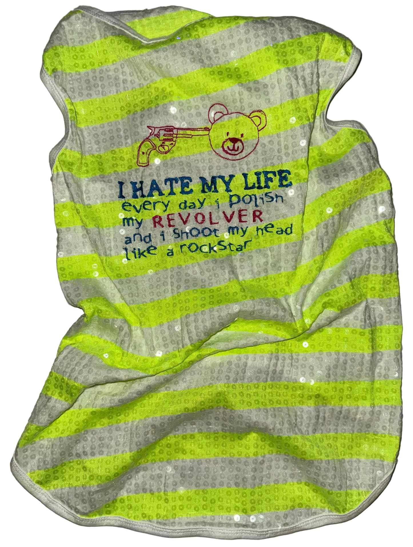 I hate my life sequin top S