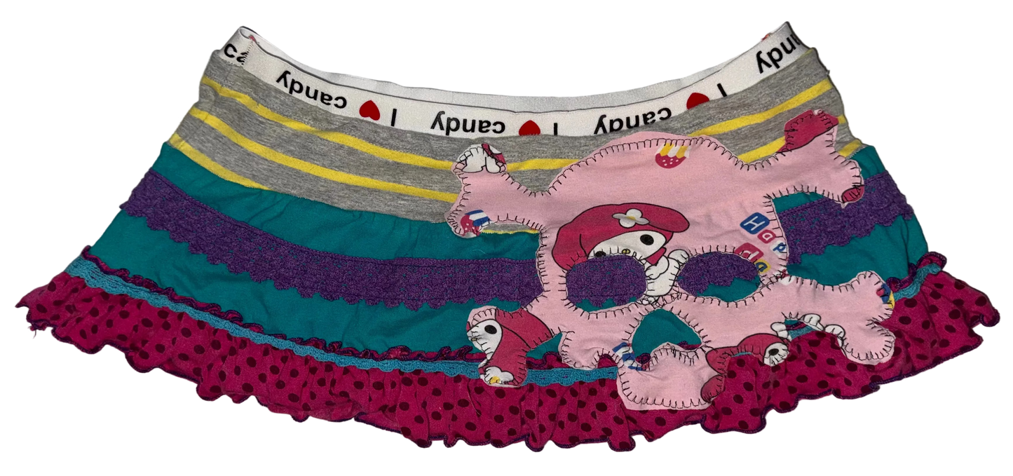 I heart candy skully mini skjrt M
