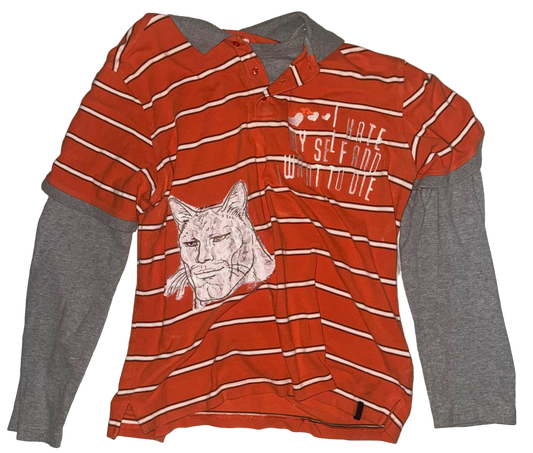 I hate my life polo long sleeve XL