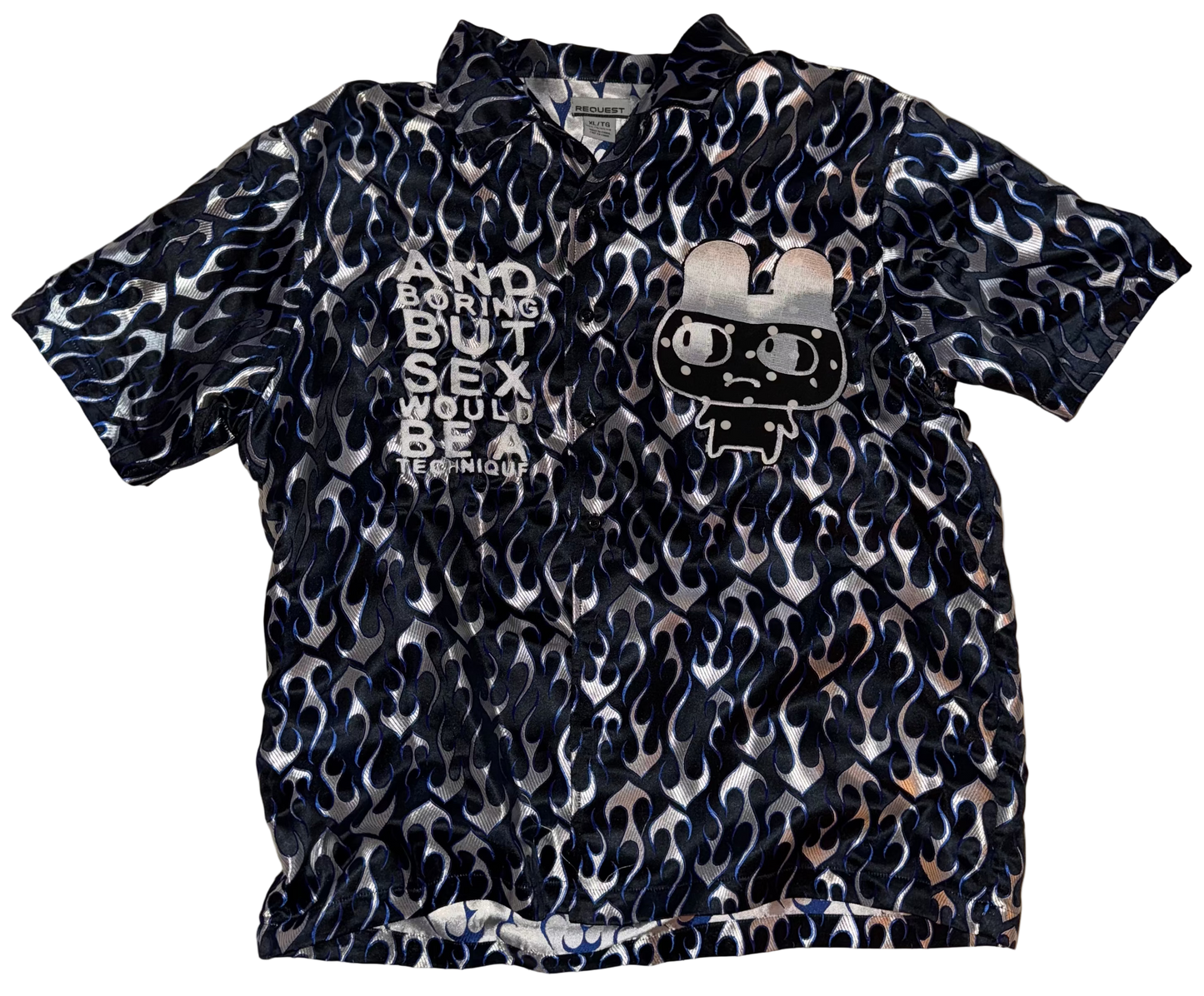And boring but sex traumagotchi button up shirt XL