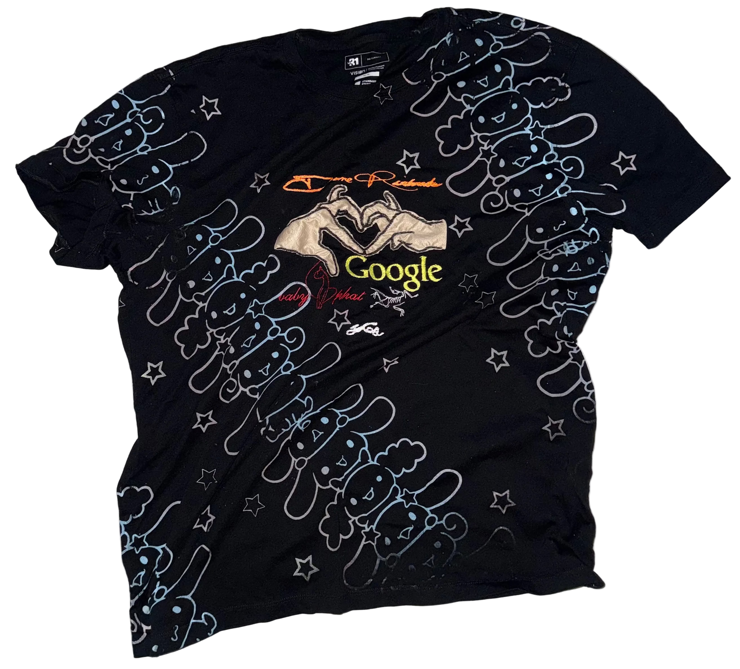 Cinnamavirus hand hart t shjrt XL