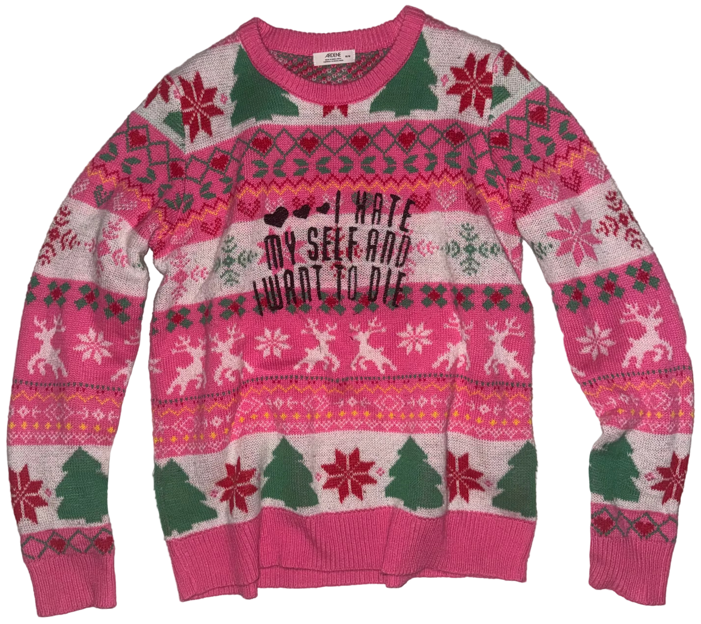 I hate myself and want to die sweater M