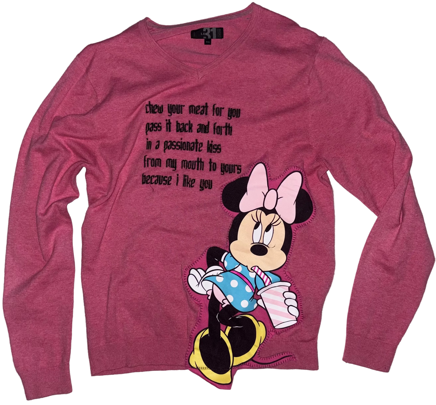 chew your meat back and forth sweater S