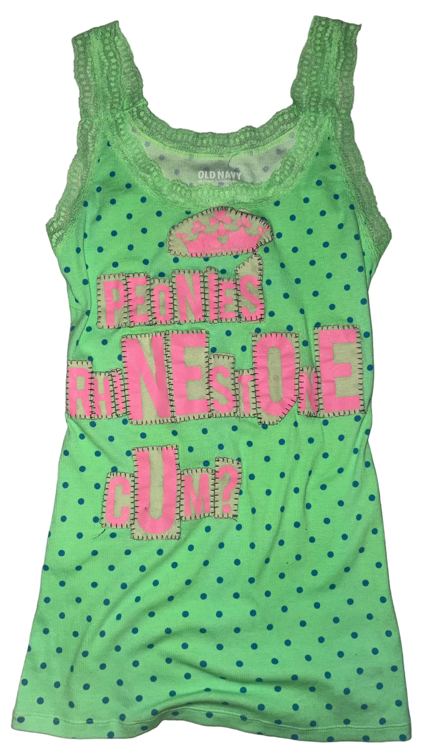 Peonies rhinestone cum? Tank M