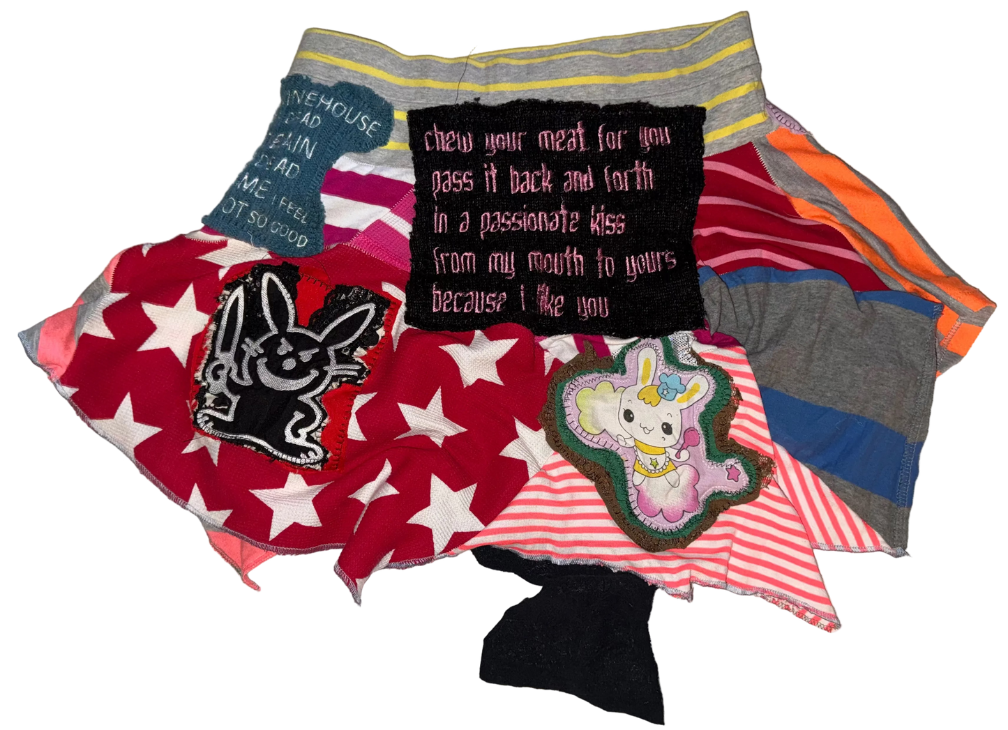 Patchwork yardsale cult skjrt M