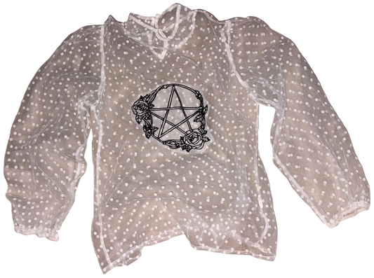 Sheer pentacle blouse M