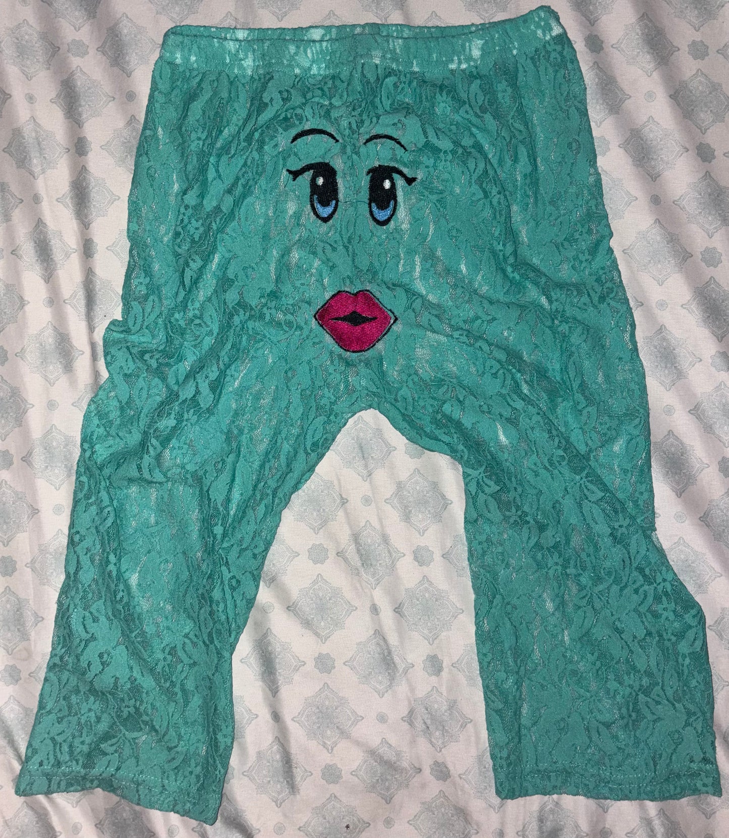 Nitty face lace leggings L