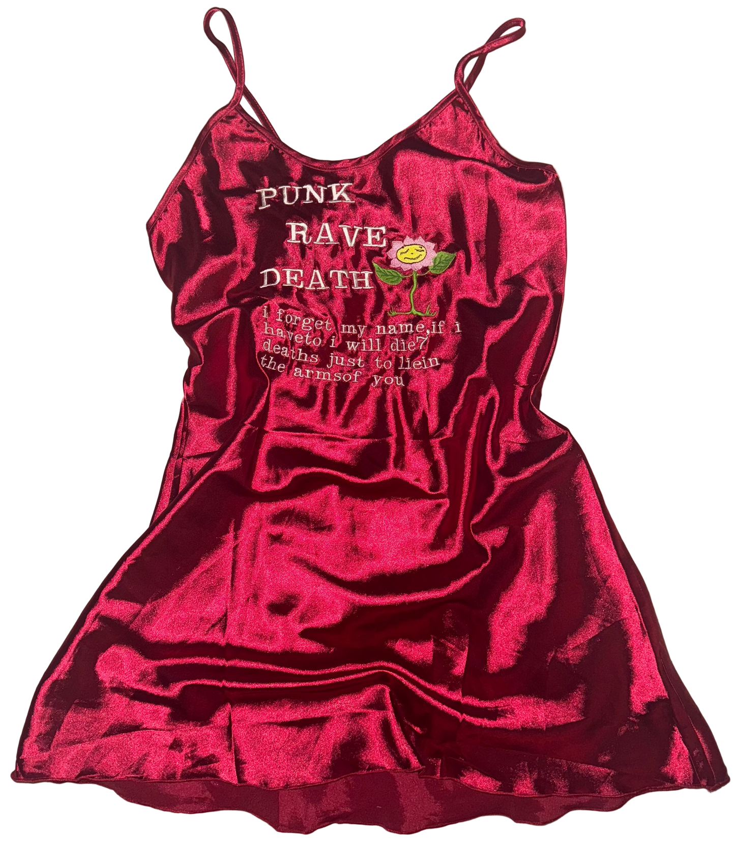 Punk rave death silky dress M