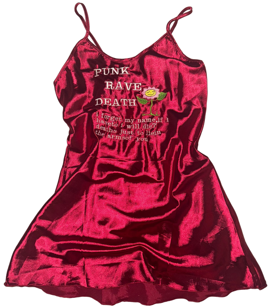 Punk rave death silky dress M