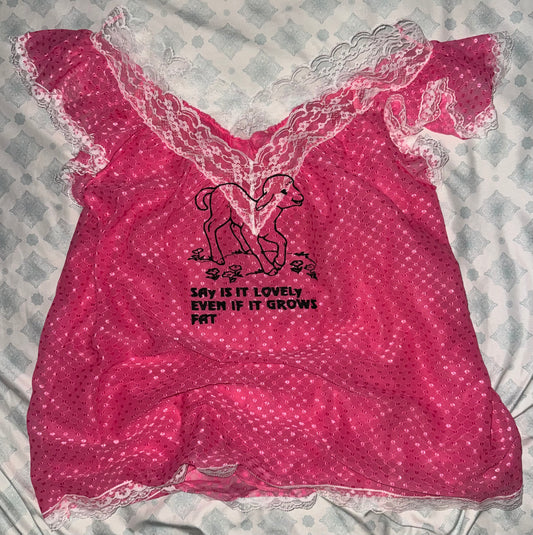 Say it is lovely Lace sheer top XL