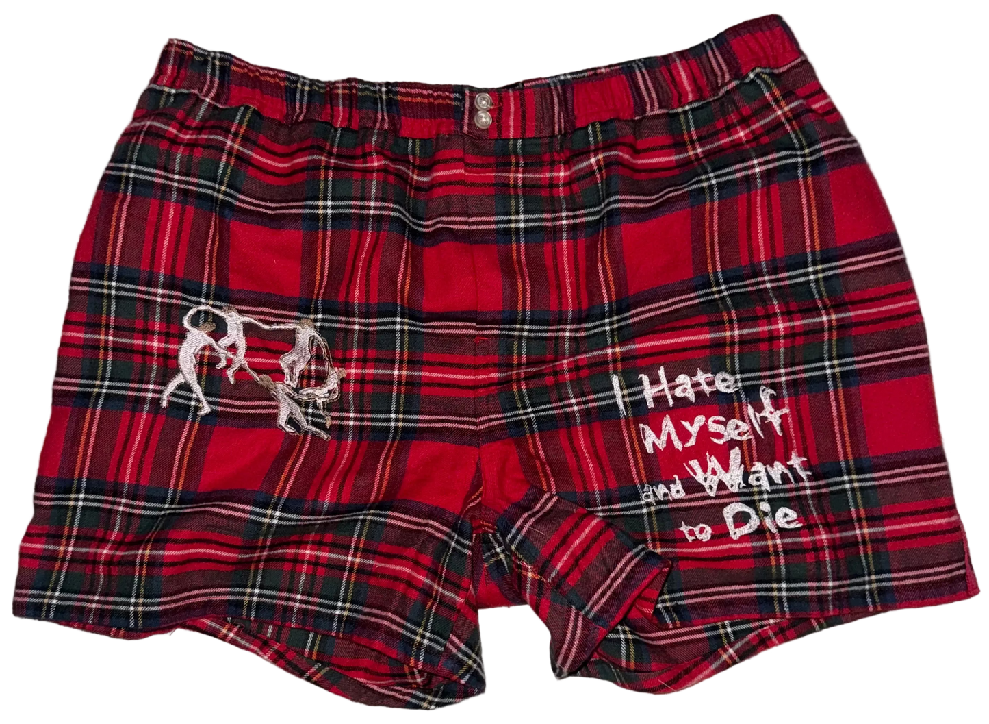 I hate myself Matjsse dancers plaid shorts L