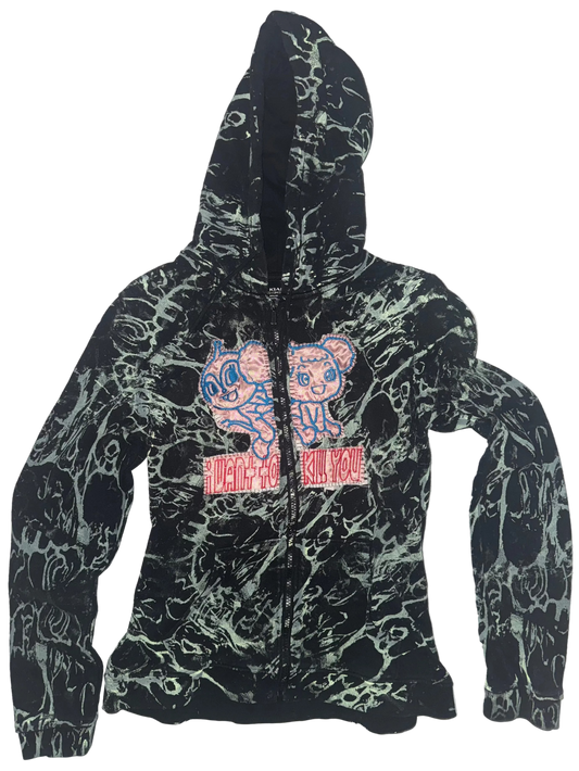 I want to kill u giger babie hoodie zip up M