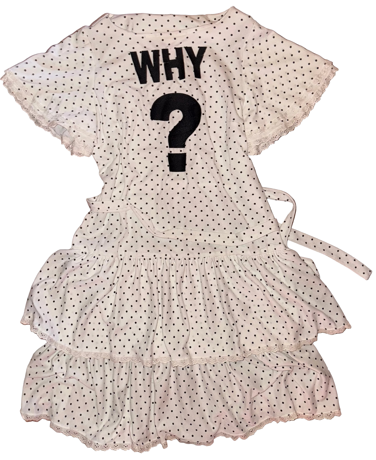 Why? 80s poka dot dress XL