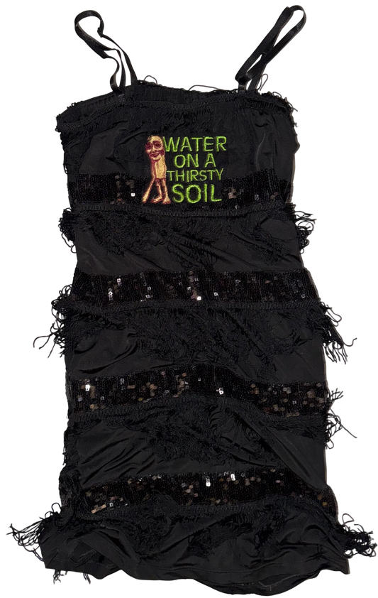 Water on a thirsty soil fringe dress M