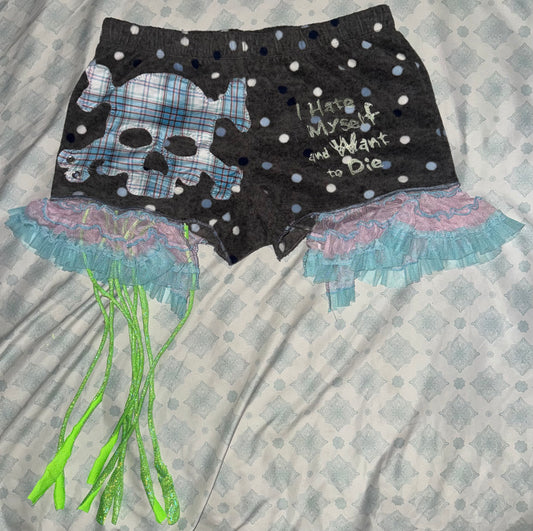 I hate myself and want to die short shorts S