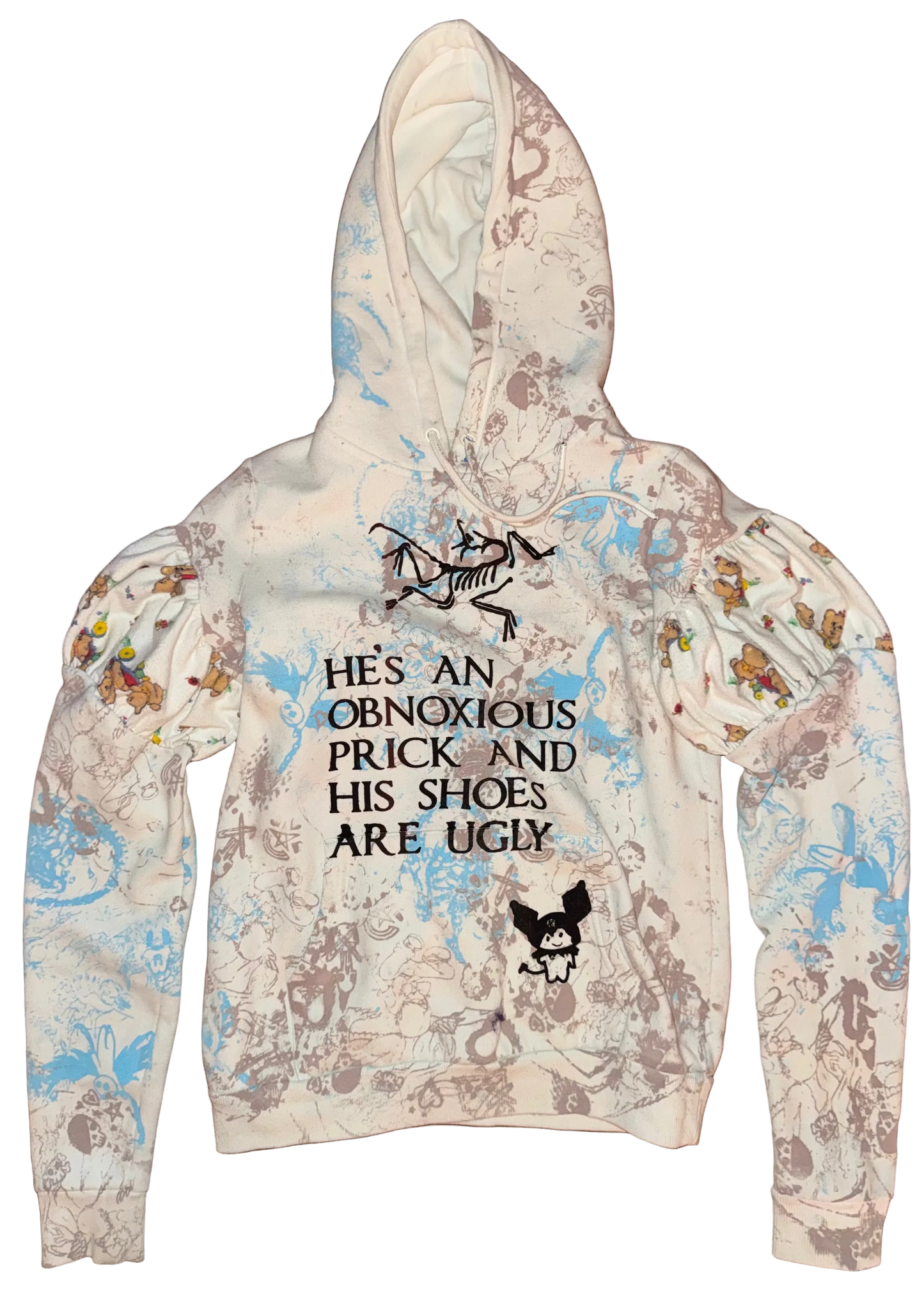 He’s an obnoxious prick poof sleeve hoodie XS