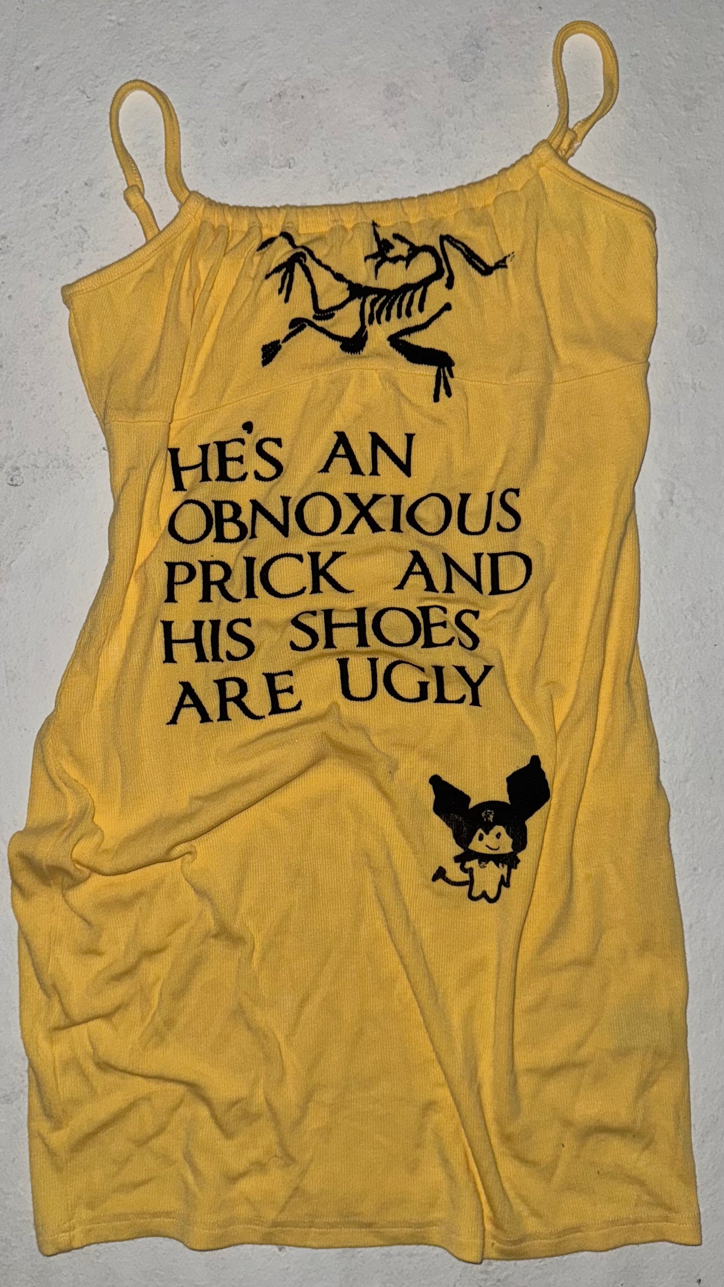 He’s an obnoxious prick dress S